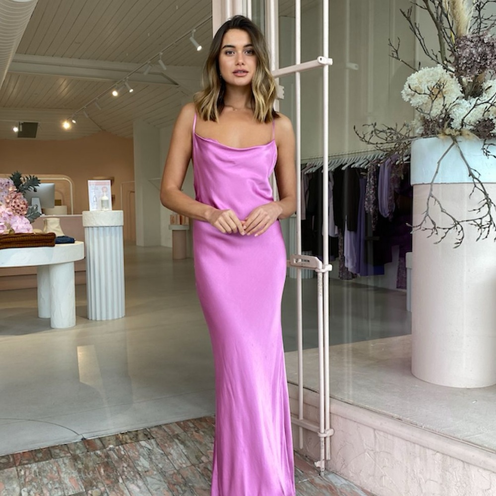 Pink Zara Swoop Neck Dress